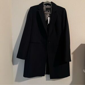 Banana Republic Mario Bellini Wool Blend Navy Peacoat Size 8 NWT